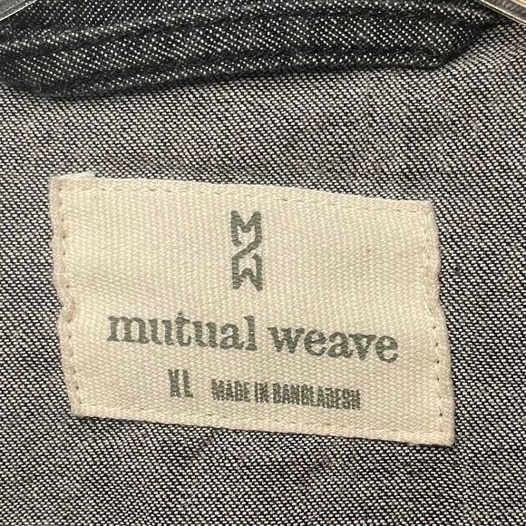 Mutual Weave Shirt Men's XL Chambray Rock Minimalist Gothic Grunge Cowgirls - Picture 3 of 6